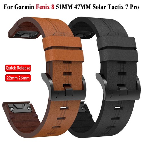 Quick fit leather band watch - leather,